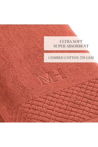 2 serviettes de bain Eden - Terracotta - 70 x 140 cm