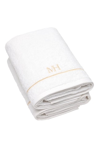 2 serviettes de bain John - Blanc