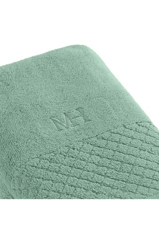 2 serviettes de toilette Eden - Vert bouteille - 50 x 100 cm