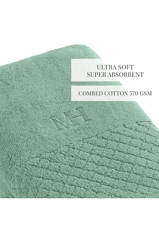 2 serviettes de toilette Eden - Vert bouteille - 50 x 100 cm