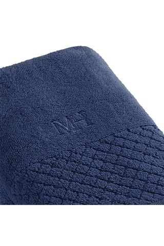 2 serviettes de toilette Eden - Bleu foncé - 50 x 100 cm