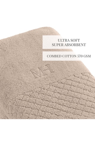 2 serviettes de toilette Eden - Taupe - 50 x 100 cm