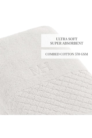 2 serviettes de toilette Eden - Blanc - 50 x 100 cm