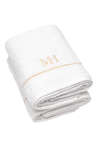 2 serviettes de toilette Eden - Blanc - 50 x 100 cm