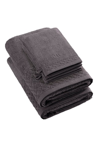 Set serviettes et gants de toilette Eden - Gris foncé