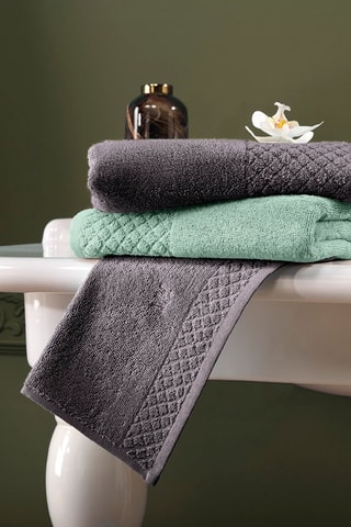 Set serviettes et gants de toilette Eden - Gris foncé
