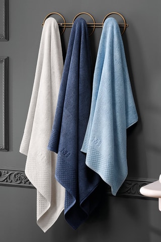 2 draps de douche - Bleu foncé - 70 x 140 cm