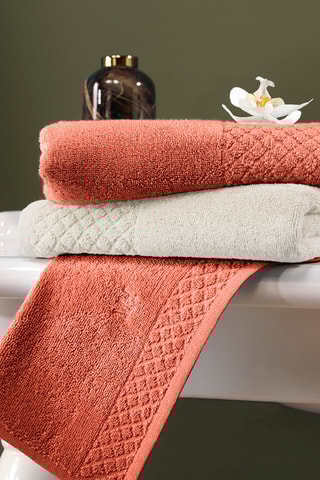 4 serviettes invité - Terracotta - 30 x 30 cm
