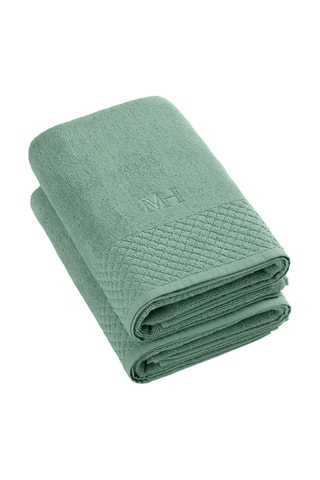 2 draps de douche - Vert - 70 x 140 cm