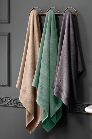 2 draps de douche - Vert - 70 x 140 cm