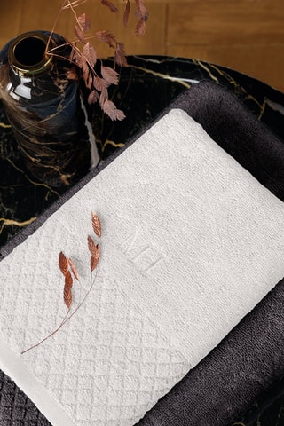 2 serviettes de toilette - Blanc - 50 x 100 cm