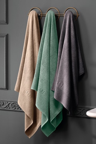 2 draps de douche - Gris - 70 x 140 cm