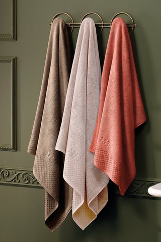 2 draps de douche - Terracotta - 70 x 140 cm