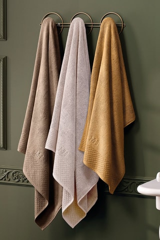 2 draps de douche - Jaune - 70 x 140 cm