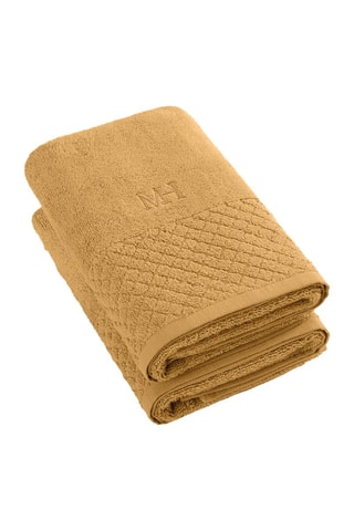 2 serviettes de toilette - Jaune - 50 x 100 cm