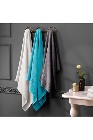 2 draps de douche - Turquoise - 70 x 140 cm
