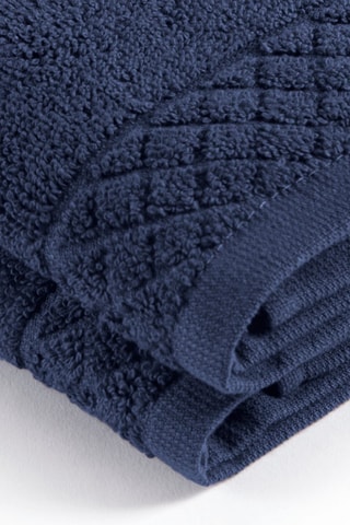 2 essuie-mains en coton peigné Eden - Bleu foncé