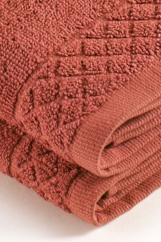 2 essuie-mains en coton peigné Eden - Terracotta