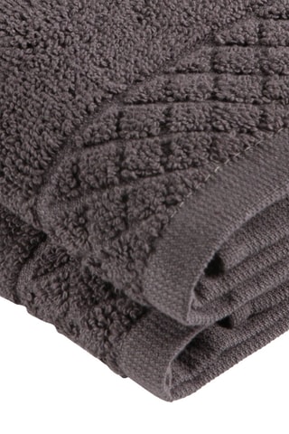 2 essuie-mains en coton peigné Eden - Gris