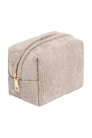 Pochette en velours côtelé Uni - Taupe