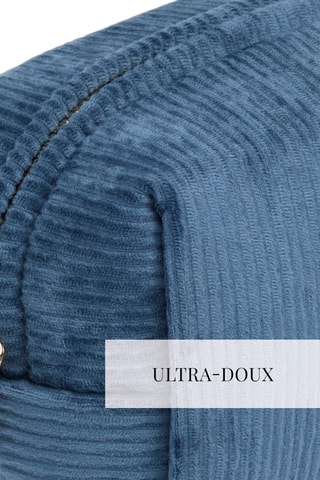 Pochette en velours côtelé Uni - Bleu