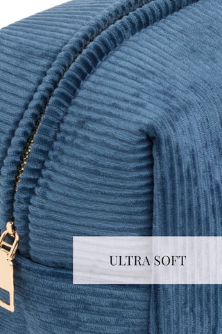 Pochette en velours côtelé Uni - Bleu