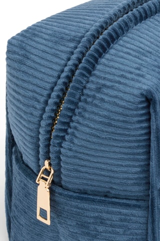 Pochette en velours côtelé Uni - Bleu