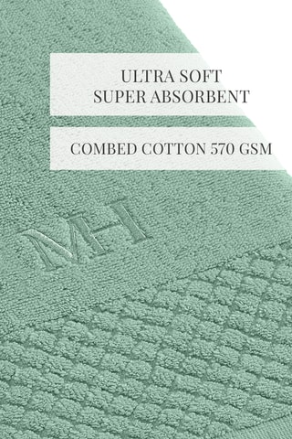 2 draps de douche Eden - Vert - 70 x 140 cm