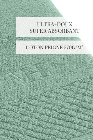 2 draps de douche Eden - Vert - 70 x 140 cm