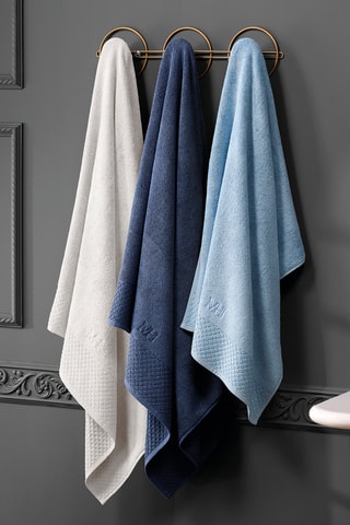 2 draps de douche Eden - Bleu - 70 x 140 cm