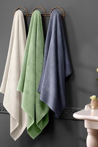 2 draps de bain Eden - Ivoire - 50 x 100 cm