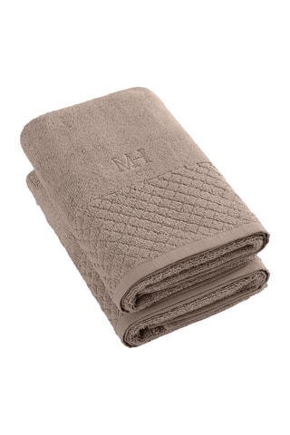 2 draps de bain Eden - Marron - 50 x 100 cm