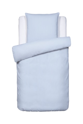 Parure de couette en percale de coton 80 fils/cm² Dauphine - Ciel