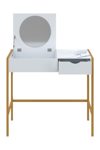 Toeletta e sgabello Glam - 83 x 113 x 39,5 cm / 35 x 40,5 x 35 cm