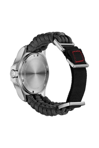 Orologio al quarzo in nylon -  Nero e argentato