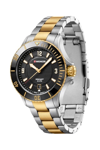 Montre à quartz en acier Seaforce - Argenté et doré