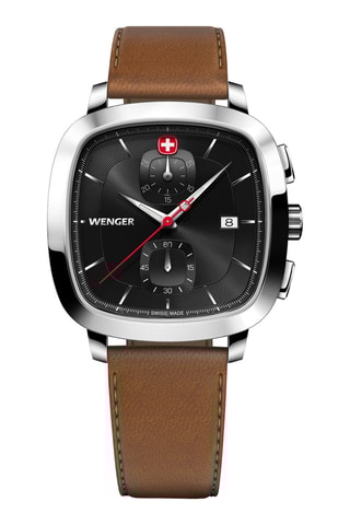 Orologio al quarzo - Cronografo -  Marrone e argentato