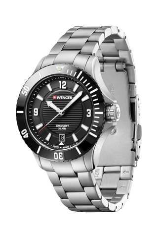 Orologio al quarzo in acciaio Seaforce - Argentato e nero