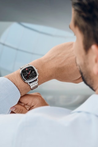 Orologio al quarzo in acciaio inossidabile - Cronografo - Argentato