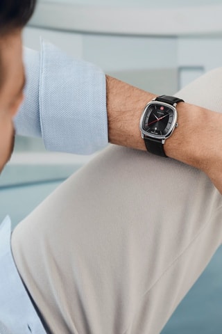 Orologio al quarzo - Nero e argentato