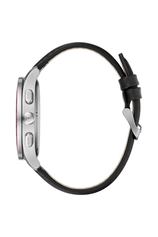 Orologio al quarzo in pelle - Tachimetro - Nero e rosso