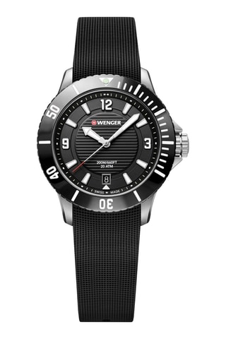 Orologio al quarzo in silicone Seaforce - Nero