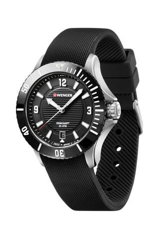 Orologio al quarzo in silicone Seaforce - Nero