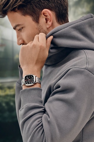 Orologio al quarzo in acciaio inossidabile - Cronografo - Argentato