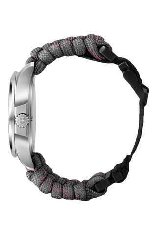 Orologio al quarzo in nylon -  Grigio e argentato