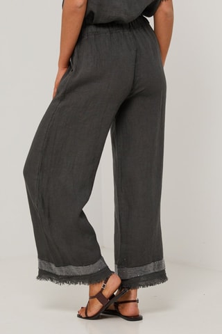 Pantaloni in lino - Grigio