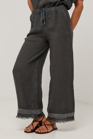 Pantaloni in lino - Grigio