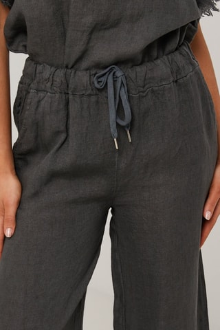 Pantaloni in lino - Grigio