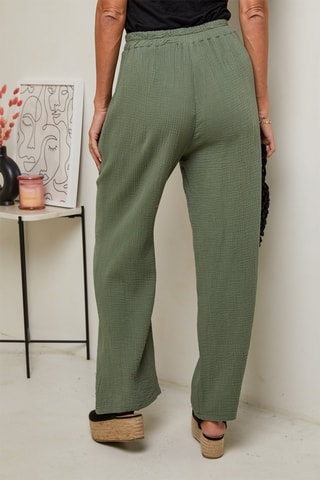 Pantaloni a vita alta - Verde