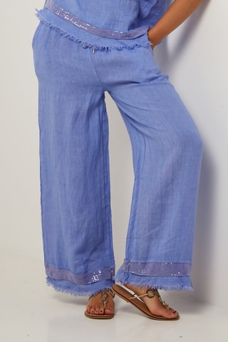 Pantaloni in lino - Blu